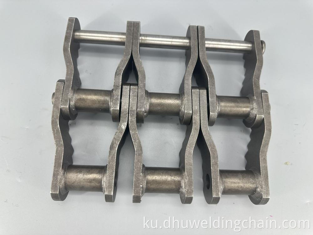 Welded bent plate chain
